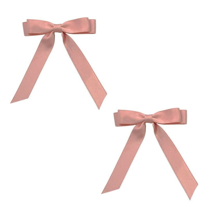 SOHO Emma Bow Hair clips - Peach - Hair Accessories | Fashiongirl