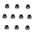 SOHO Etta Hair Claws – Schwarz – Haaraccessoires