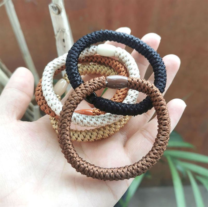 SOHO Hair elastics - Reddish brown, 3 pcs - Hair Accessories | Fashiongirl