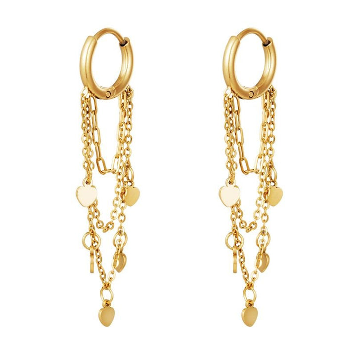 SOHO Heart Hoop Ohrringe – Gold – | Fashiongirl