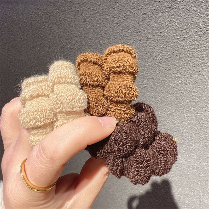 SOHO Hebe Hair elastics - Beige/Brown - Hair Accessories | Fashiongirl