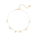 SOHO Ila Pearl Anklet - White - | Fashiongirl