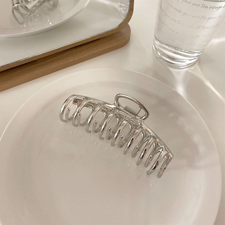 SOHO Kana Metal Hair Claw - Silver - Hair Accessories