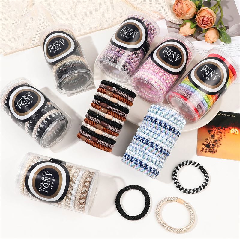 SOHO Kenlee Hair elastics - Beige (15 pcs) - Hair Accessories | Fashiongirl