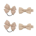 SOHO Kirby Bow Haargummis und Haarspangen – Beige – Haaraccessoires | Fashiongirl