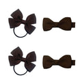 SOHO Kirby Bow Haargummis und Haarspangen – Braun – Haaraccessoires | Fashiongirl