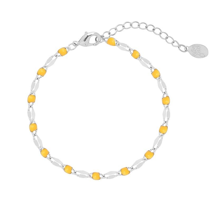 SOHO Kora Bracelet - Silver/Yellow - | Fashiongirl