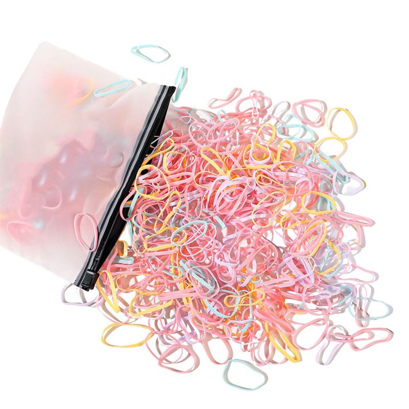 SOHO Liva Snag Free Hair elastics, 500 pcs - Milkshake - Hair Accessories | Fashiongirl