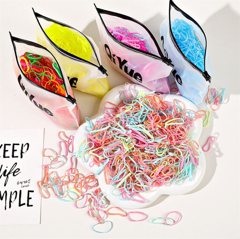 SOHO Liva Snag Free Hair elastics, 500 pcs - Milkshake - Hair Accessories | Fashiongirl