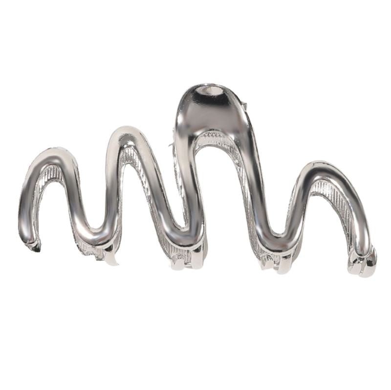 SOHO Malik Metal Hair Claw - Silver - Hair Accessories