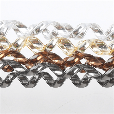 SOHO Metallic Spiral Hair elastics 3 pcs - Gold - Hair Accessories | Fashiongirl