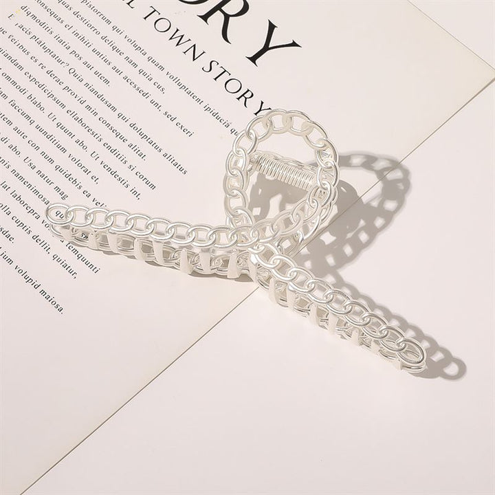 SOHO Monz Metal Hair Claw - Silver - Hair Accessories