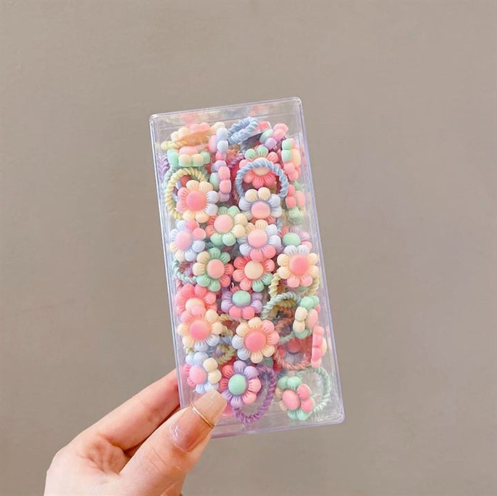 SOHO Nadia Mini Hair elastics, 30 pcs - Sunflowers - Hair Accessories | Fashiongirl