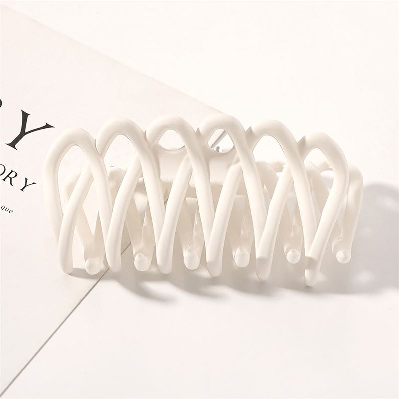 SOHO Olive Hair Claw - White - Hair Accessories
