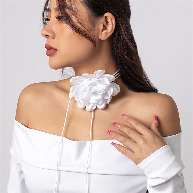 SOHO Pink Choker Halskette – Weiß – | Fashiongirl
