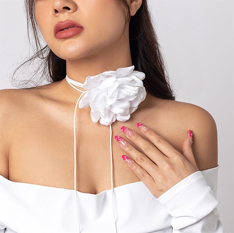 SOHO Pink Choker Halskette – Weiß – | Fashiongirl