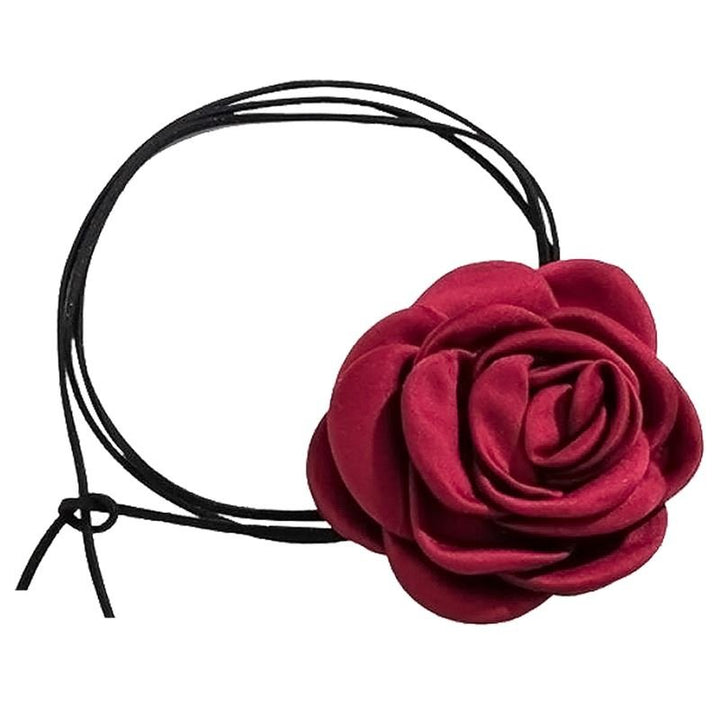 SOHO Rose Choker Necklace - Red - | Fashiongirl