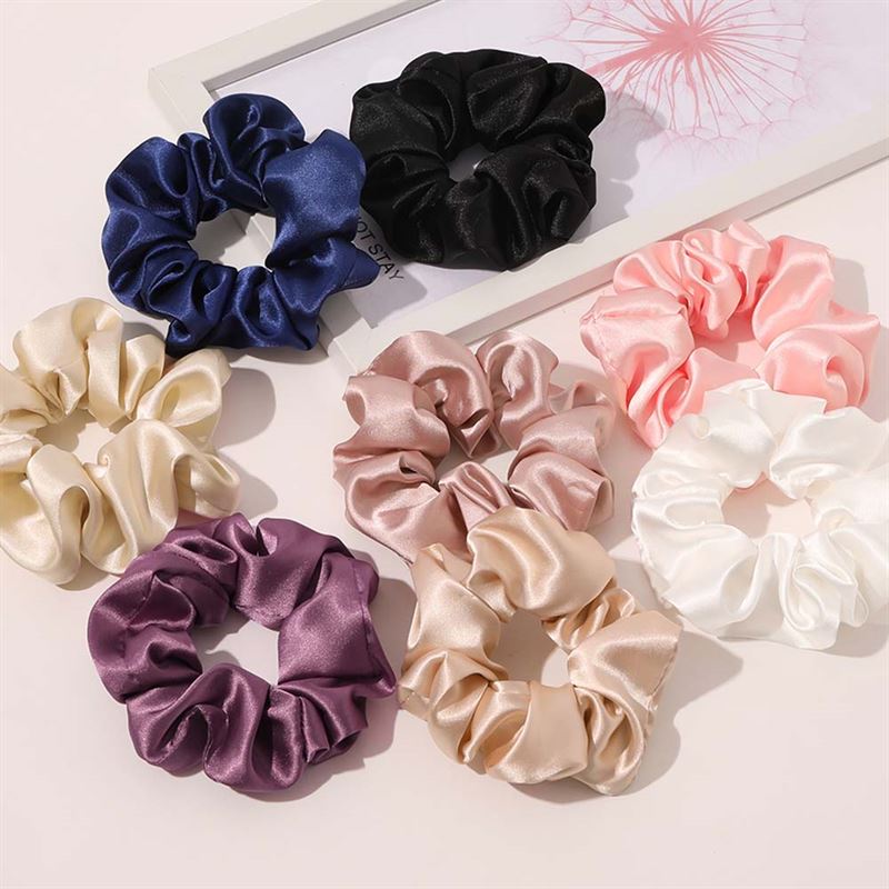 SOHO Satin Scrunchie - Navy - Hair Accessories