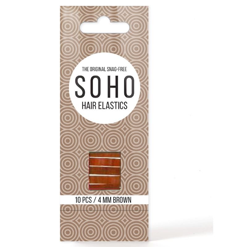 SOHO Snag - Free Hair elastics, brown - 10 pcs - Hair Accessories | Fashiongirl