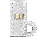 SOHO Spiral Hair elastics, Crystal Clear - 8 pcs. - Hair Accessories | Fashiongirl