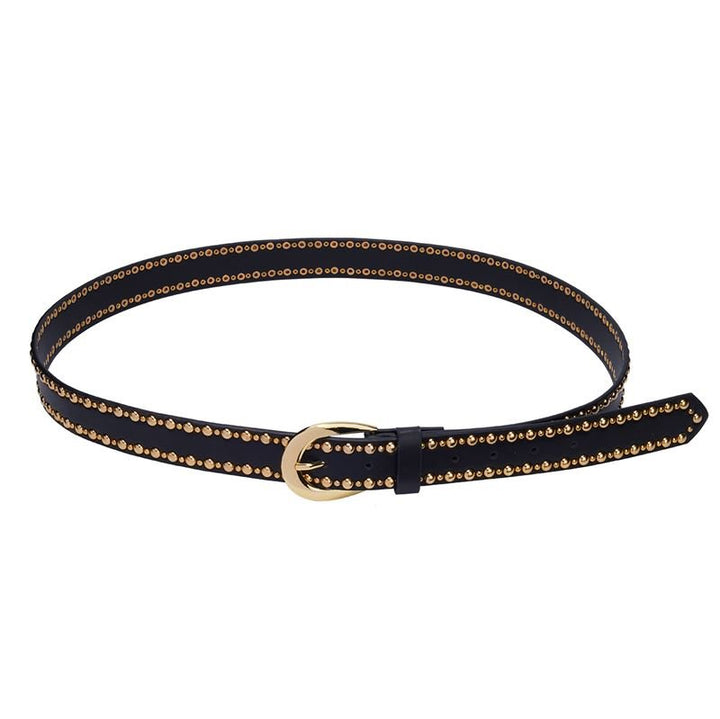 SOHO Stud Belt - Black/Gold - | Fashiongirl