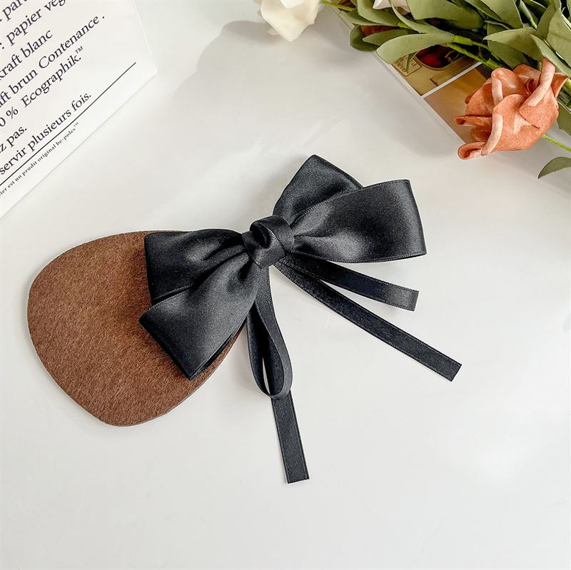 SOHO Vanessa Bow Hair clips - Black - Hair Accessories | Fashiongirl