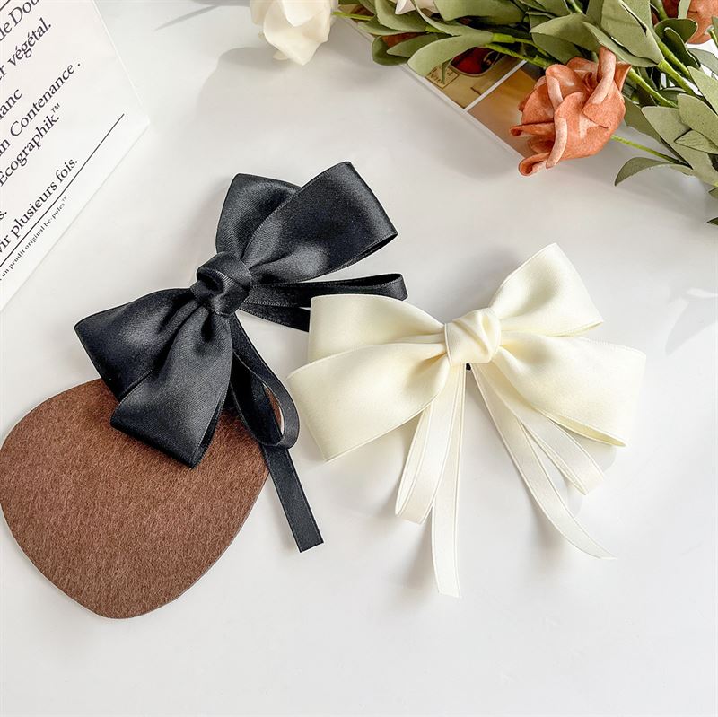 SOHO Vanessa Bow Hair clips - Black - Hair Accessories | Fashiongirl