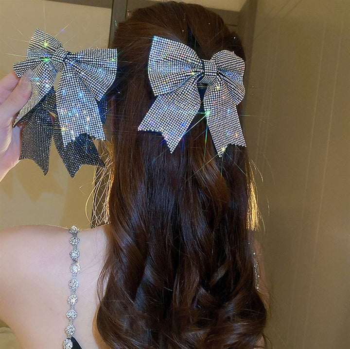 SOHO Victoria Bow Hair Clip - Black - Hair Accessories | Fashiongirl