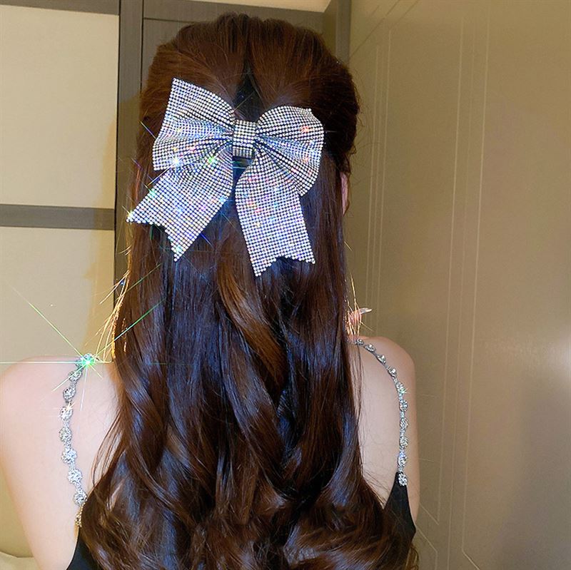 SOHO Victoria Bow Hair Clip - Silver - Hair Accessories | Fashiongirl