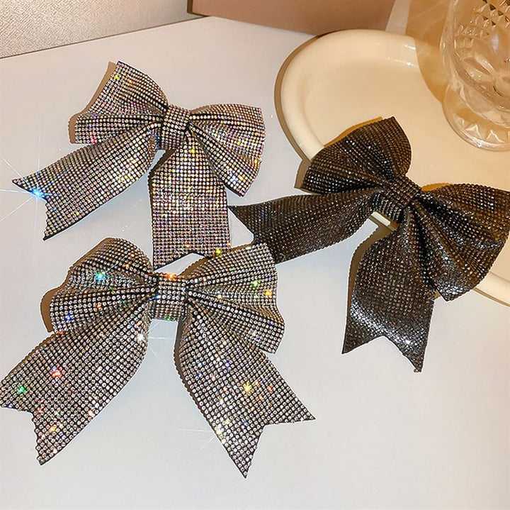 SOHO Victoria Bow Hair Clip - Silver - Hair Accessories | Fashiongirl