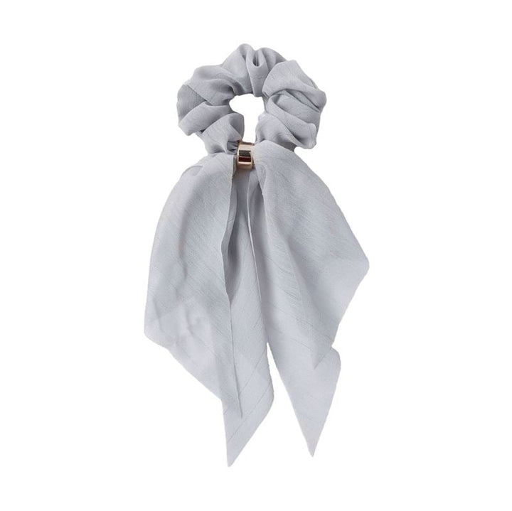 SOHO Vina Scrunchie with scarf - Grey - Hair Accessories