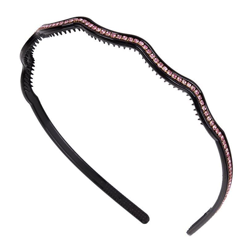 SOHO Wave Diamond Headband - Pink - Hair Accessories