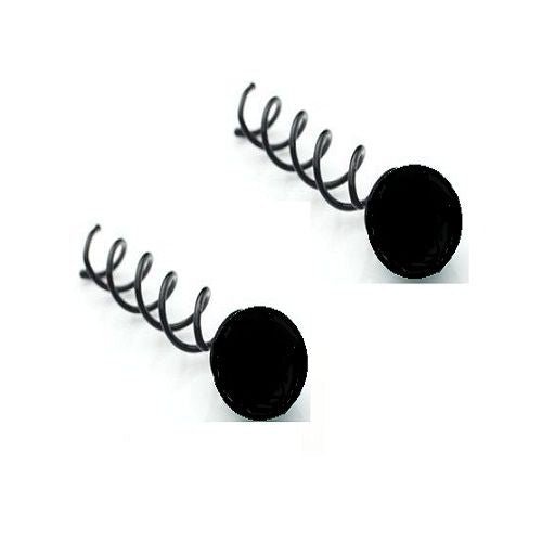 Spin Pins hairpins w/ Black Pearl 2 pcs - Hair Accessories | Fashiongirl
