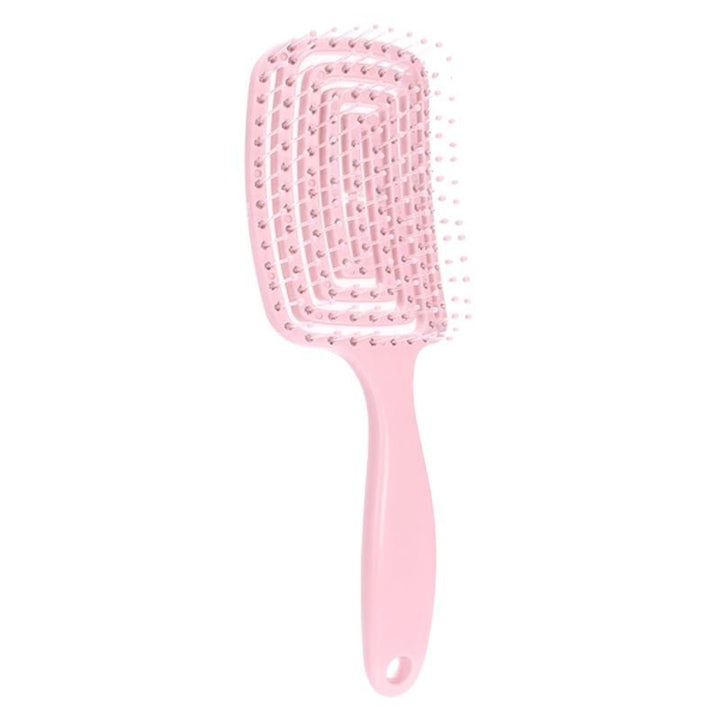 TBC Detangling Hair Brush - Wet &amp; Dry Hollow Brush - Pink - Hair Styling tool