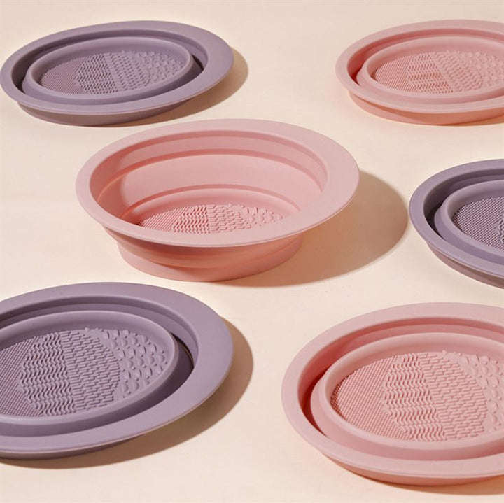 Technique PRO Foldable Silicone Makeup Brush Cleaner Bowl - Nude Rose - Hair Accessories
