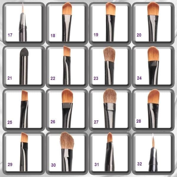 Technique PRO Makeup Brush Set - 32 pieces with black bag - Makeup Brushes