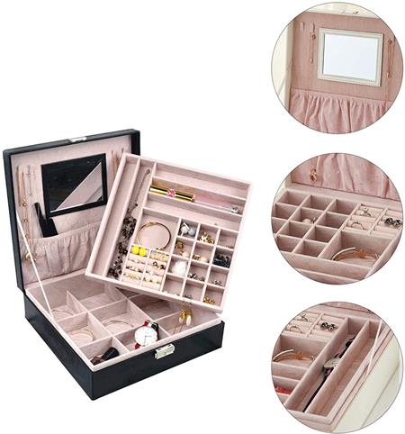 UNIQ 2 - layer Classic Jewellery Box S117 - Black - Jewelry Box