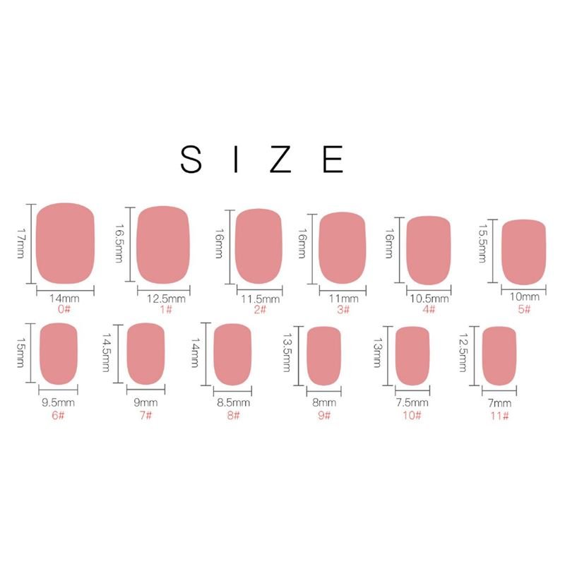 UNIQ Click On / Press On Manicure Nails - Shiny Pastel - 24 pcs - | Fashiongirl