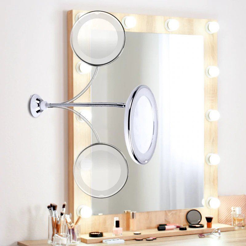 UNIQ Flexible Mirror with LED light &amp; 10x magnification - | Fashiongirl
