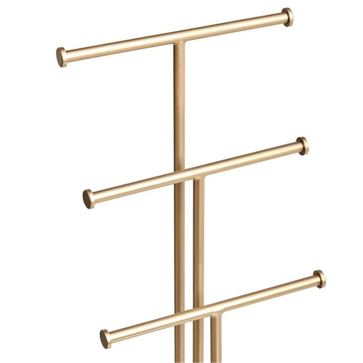 UNIQ Jewellery stand with four levels - White/brass - | Fashiongirl