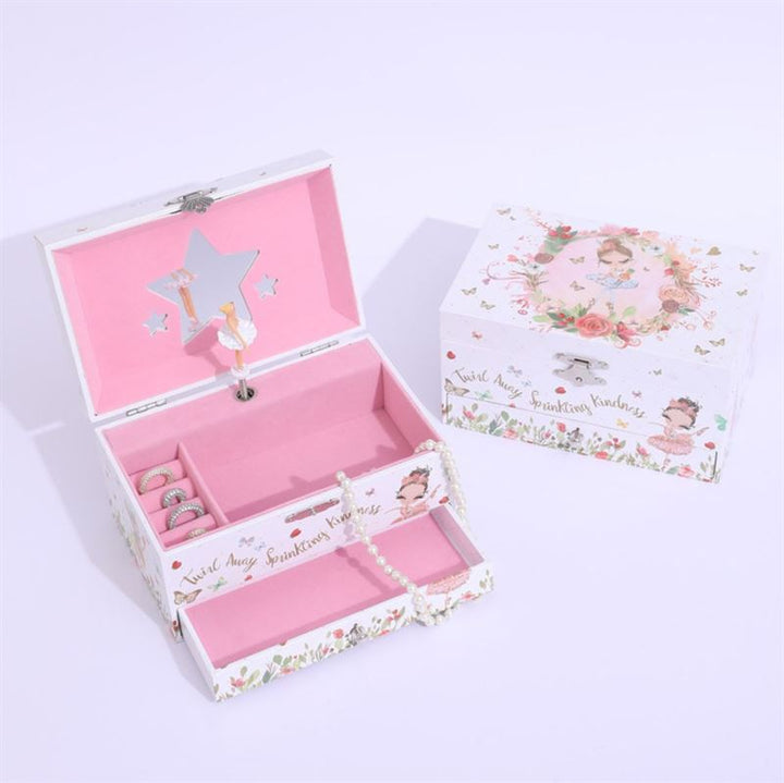 UNIQ Kids Jewellery Box with Music Ballerina - White - Jewelry Box