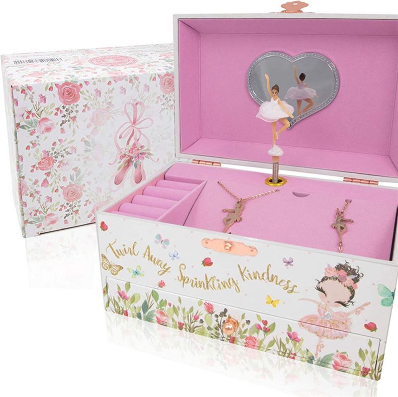 UNIQ Kids Jewellery Box with Music Ballerina - White - Jewelry Box