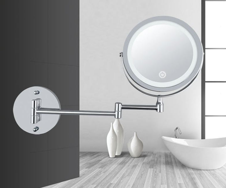 UNIQ LED-Wandspiegel mit Gelenkarm und 5-facher Vergrößerung – | Fashiongirl