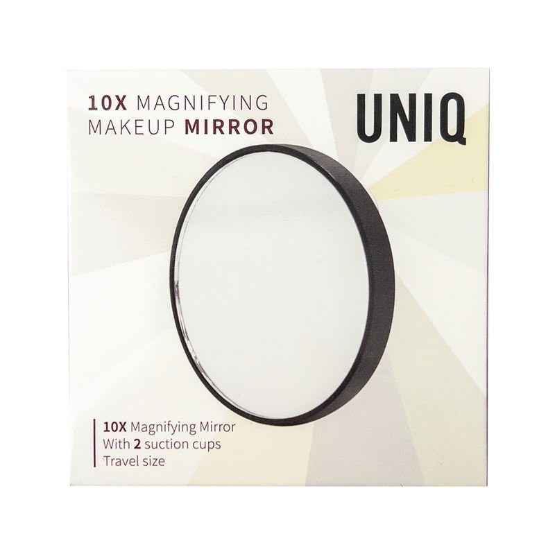 UNIQ Makeup mirror 10X magnification with suction cup - Black - | Fashiongirl