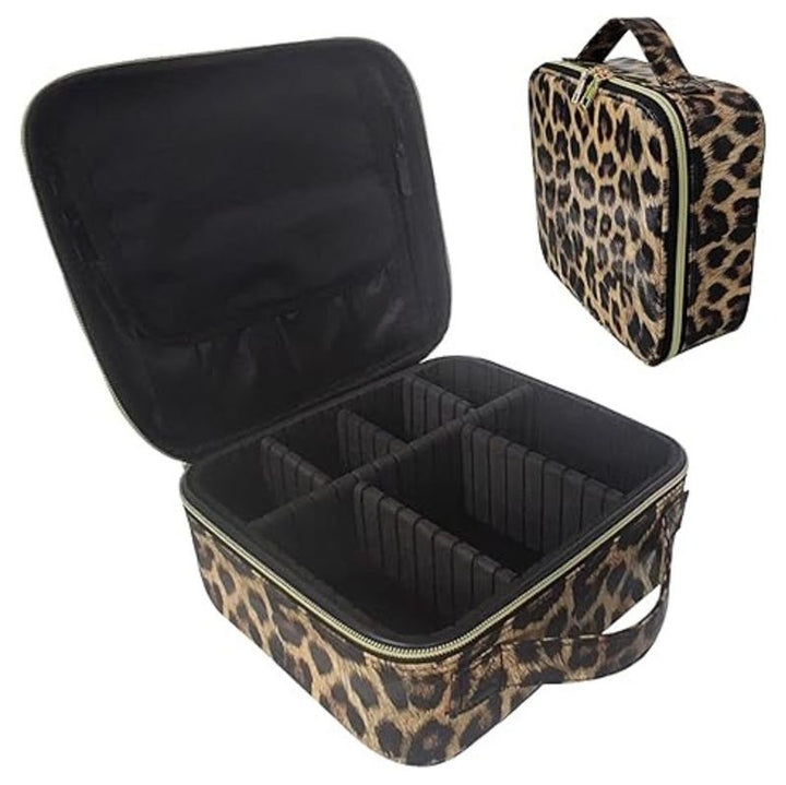 UNIQ makeup travel bag - Toiletry bag / Cosmetic bag for all your makeup - Leopard - | Fashiongirl