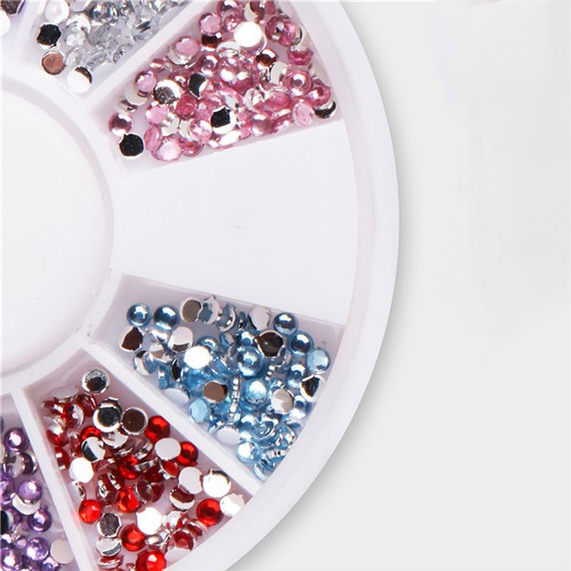 UNIQ Nail Art Gemstone Wheel - Colourful Rhinestones - | Fashiongirl
