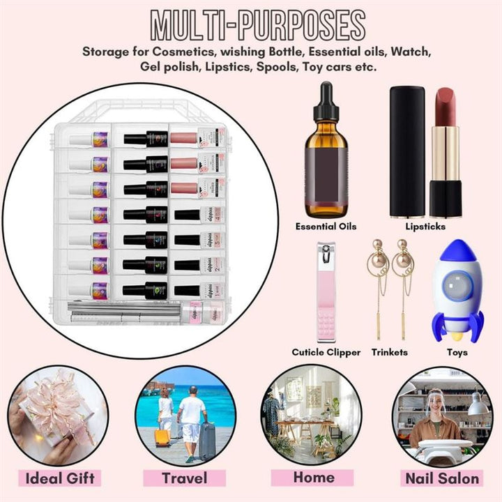 UNIQ Nail Polish Universal Organiser - storage with 48 compartments - | Fashiongirl