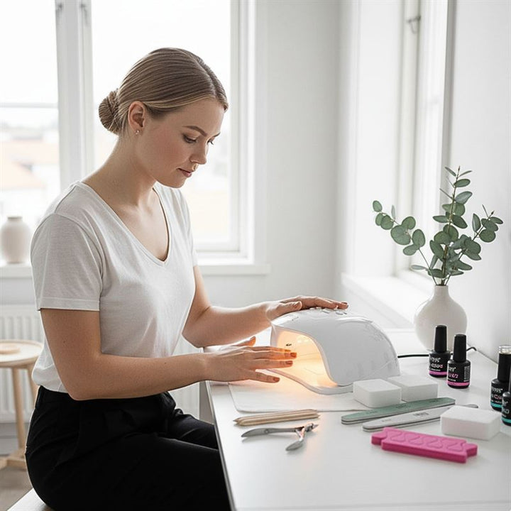 UNIQ Nagel-Starter-Set: Komplettes Gel-Nagel-Set mit 80-W-UV/LED-Trockner – Nageldesign – UNIQ