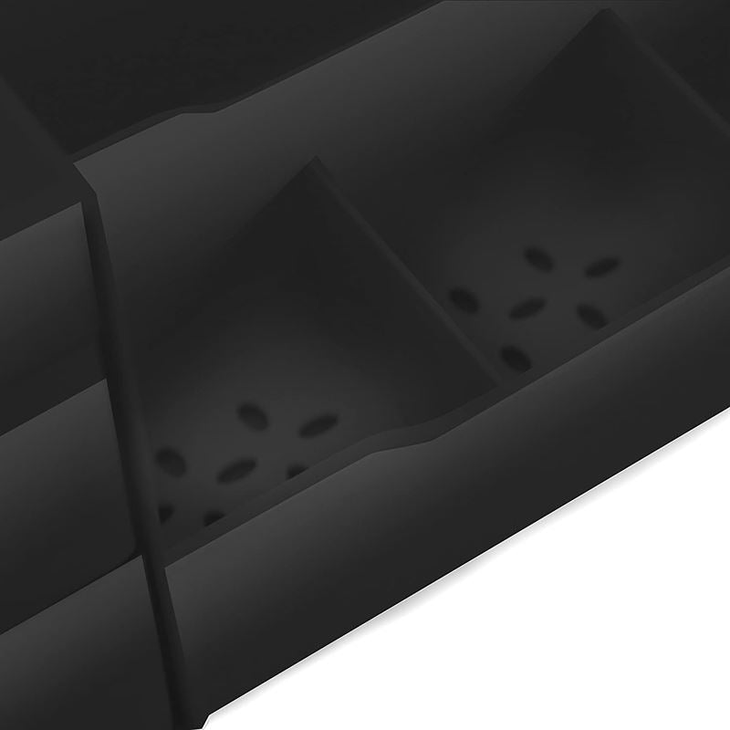 UNIQ Organiser for makeup &amp; skincare products - 9 compartments - Black - Organiser