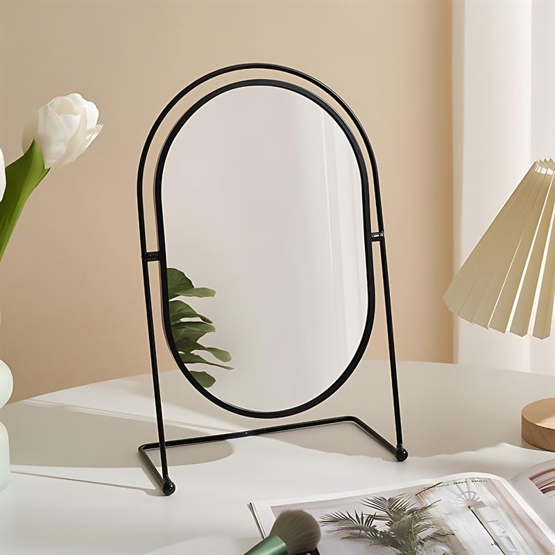 UNIQ Oval Lux Table Mirror - Black - | Fashiongirl